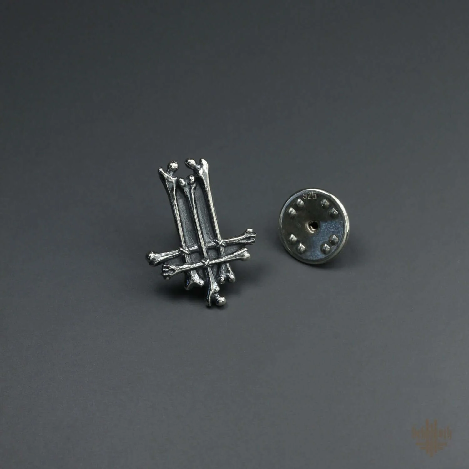 A Behemoth 'Trivmviratvs Bones' sterling silver pin - Image 3