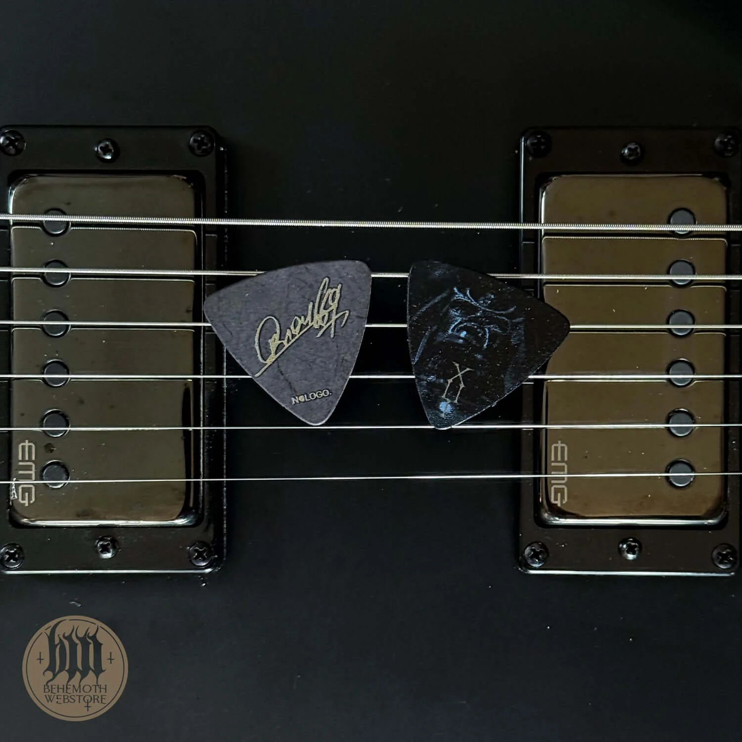 A plastic guitar pick Orion signature 'TSOG 13'