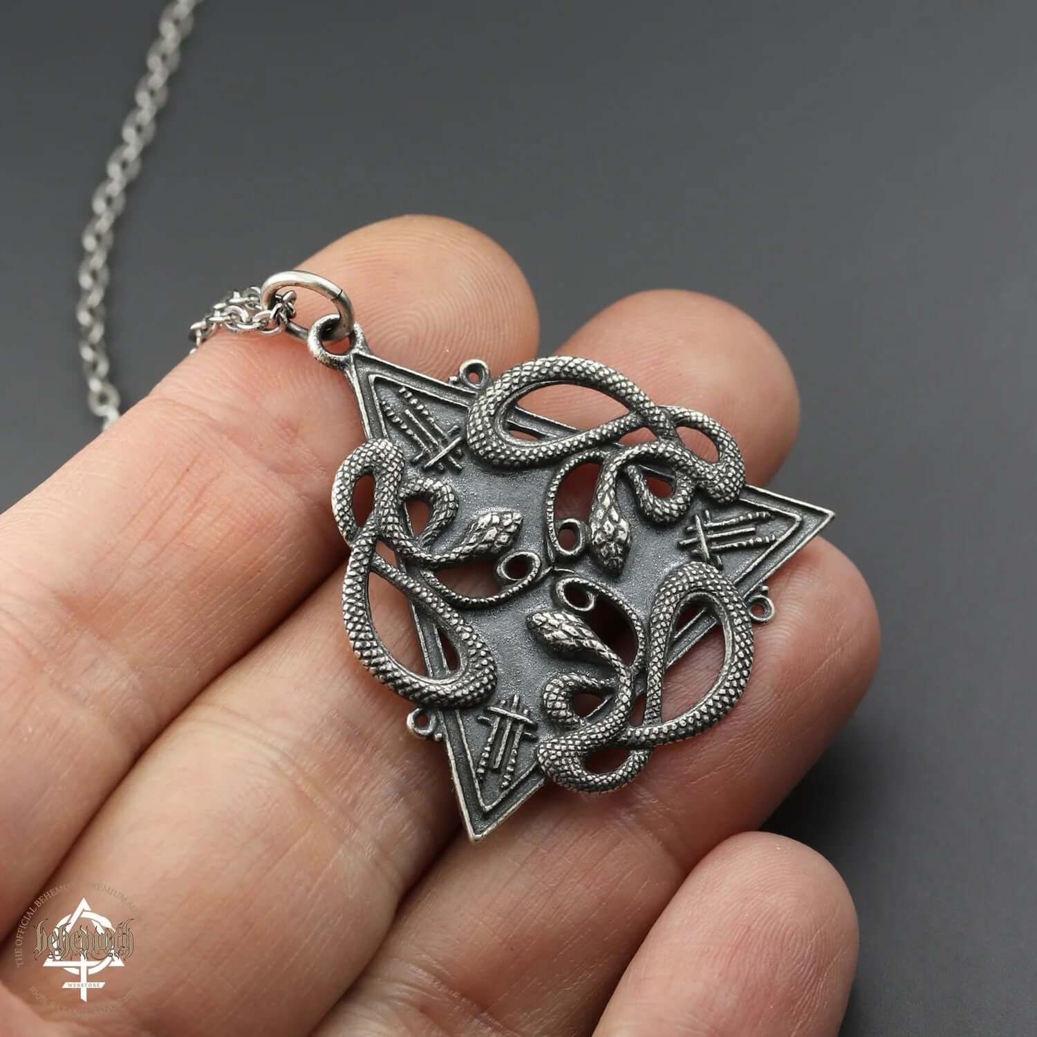 Behemoth '666' sterling silver necklace - Image 2