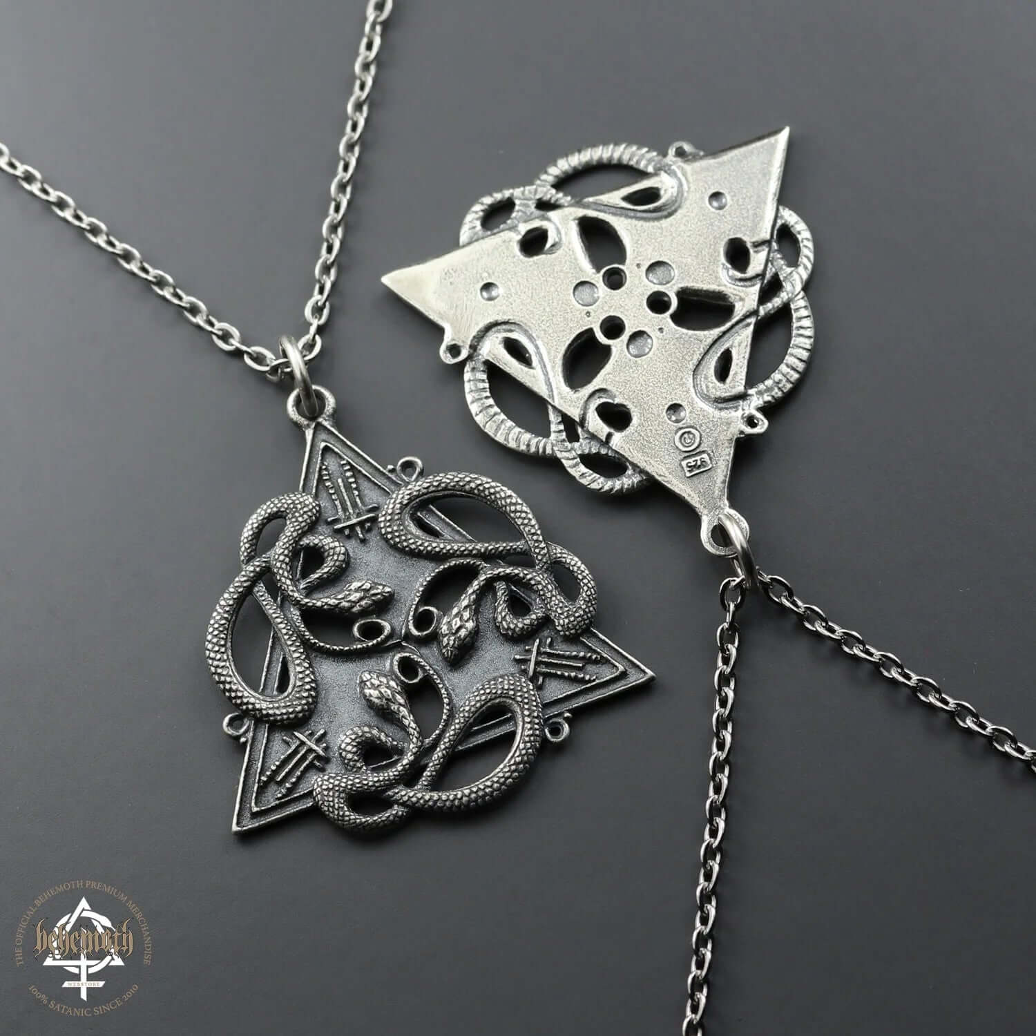 Behemoth '666' sterling silver necklace - Image 4