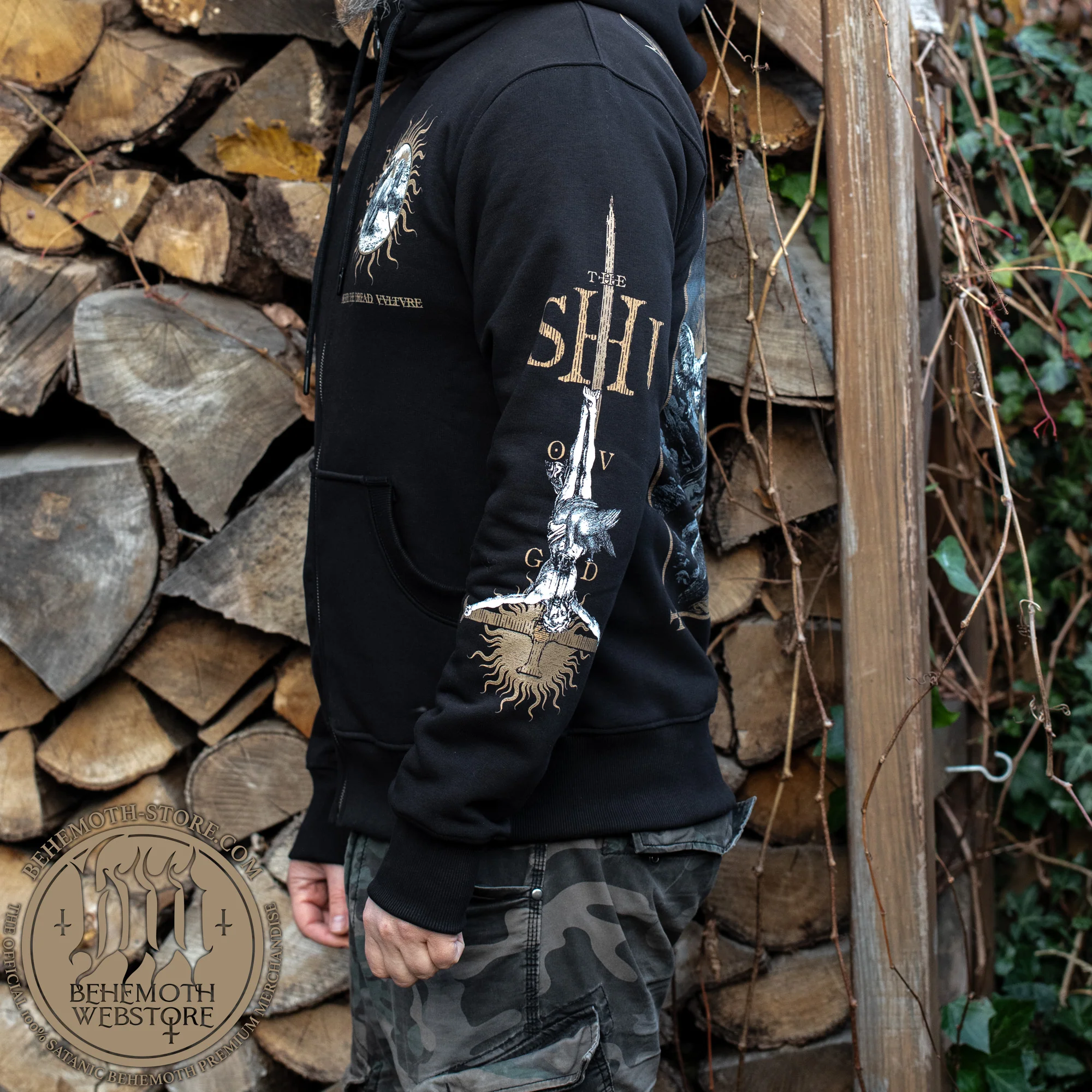 Behemoth 'Avgvr - The Dread Vvltvre' hooded sweatshirt with zip - Image 4