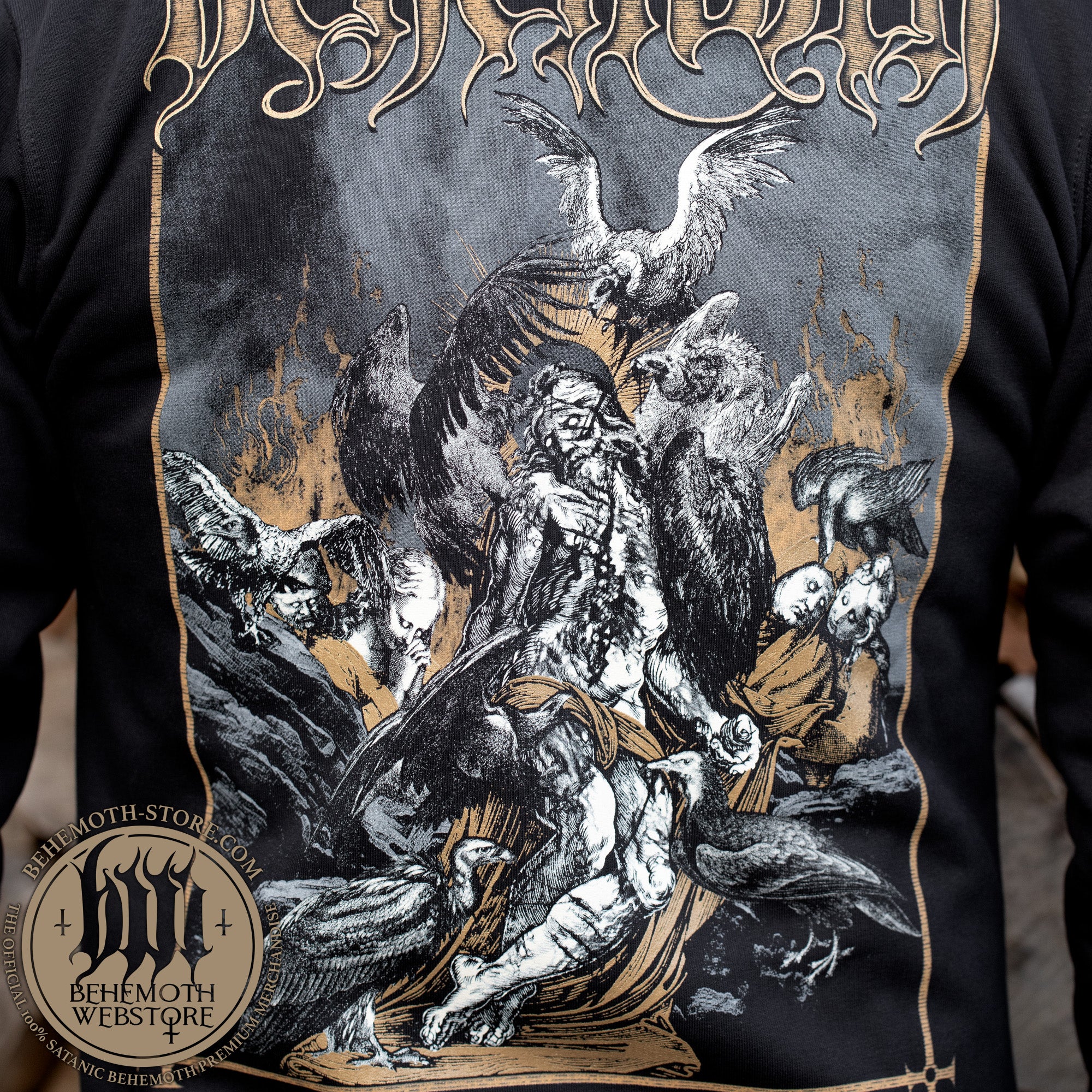 Behemoth 'Avgvr - The Dread Vvltvre' hooded sweatshirt with zip - Image 5