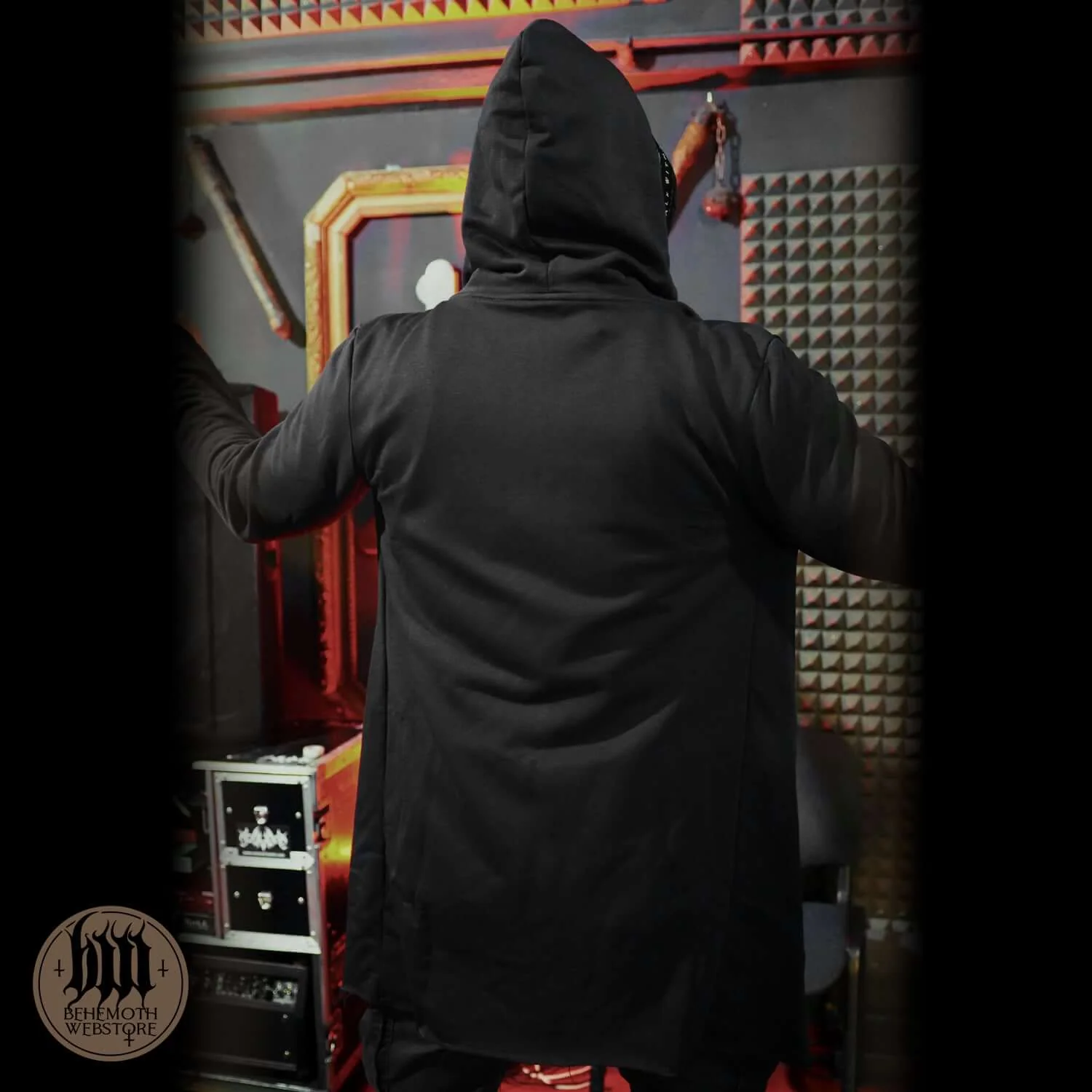 Behemoth ' Contra' Long Hooded Open Edge Cardigan - Image 4