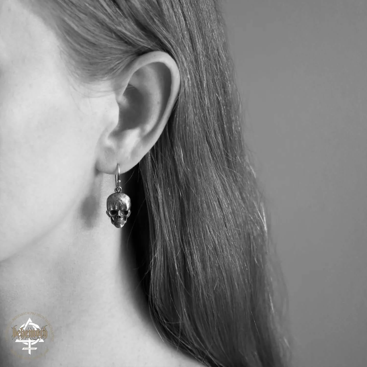 Behemoth 'Contra Skull' sterling silver earrings - Image 5