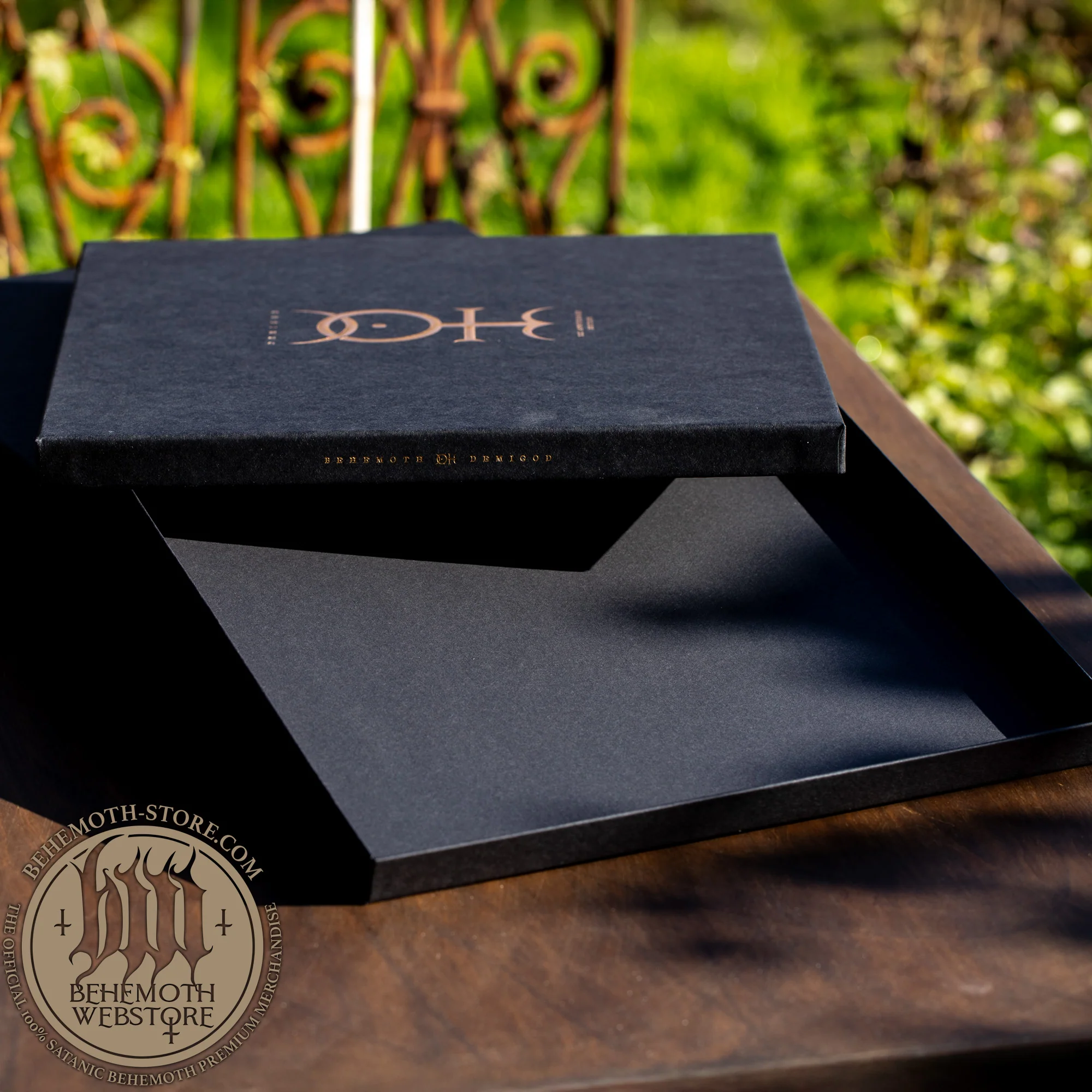 Behemoth Demigod XX — Deluxe Empty Box (Black Matte, Gold Foil)