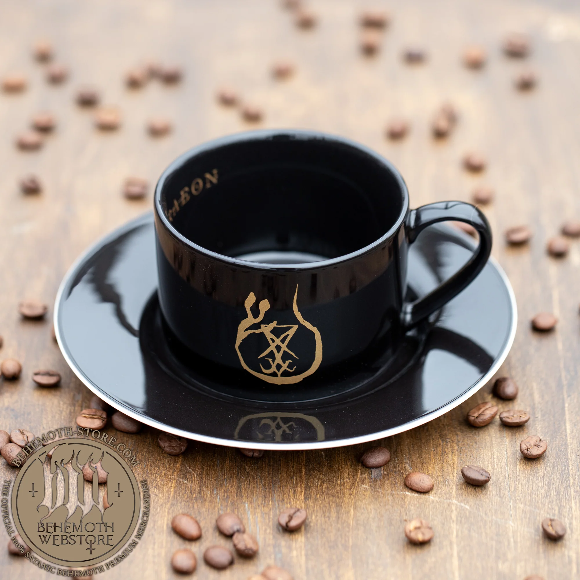 Behemoth – “Lvciferaeon” New Bone China Cup & Saucer (Black, 230 ml) - Image 3