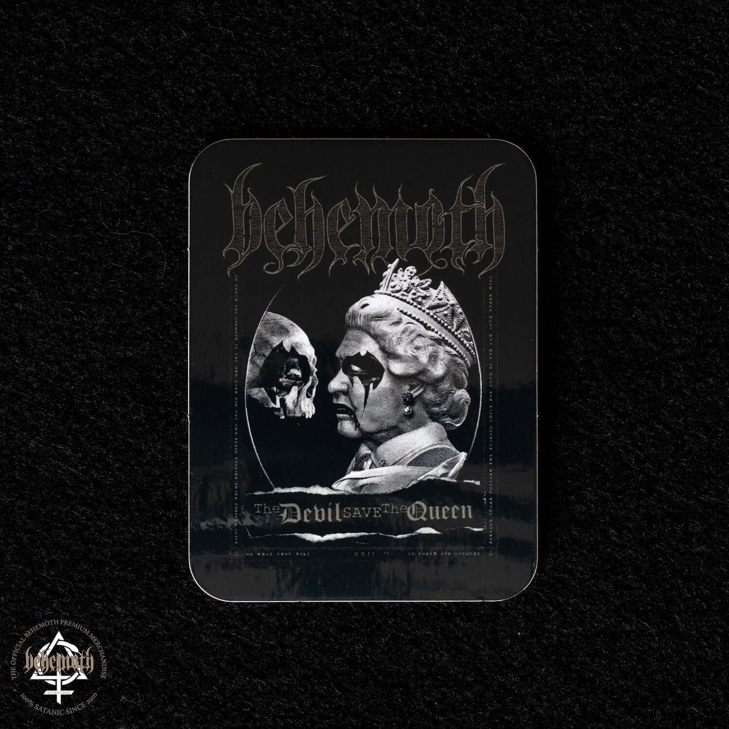 A Vinyl Sticker Behemoth 'The Devil Save The Queen' White