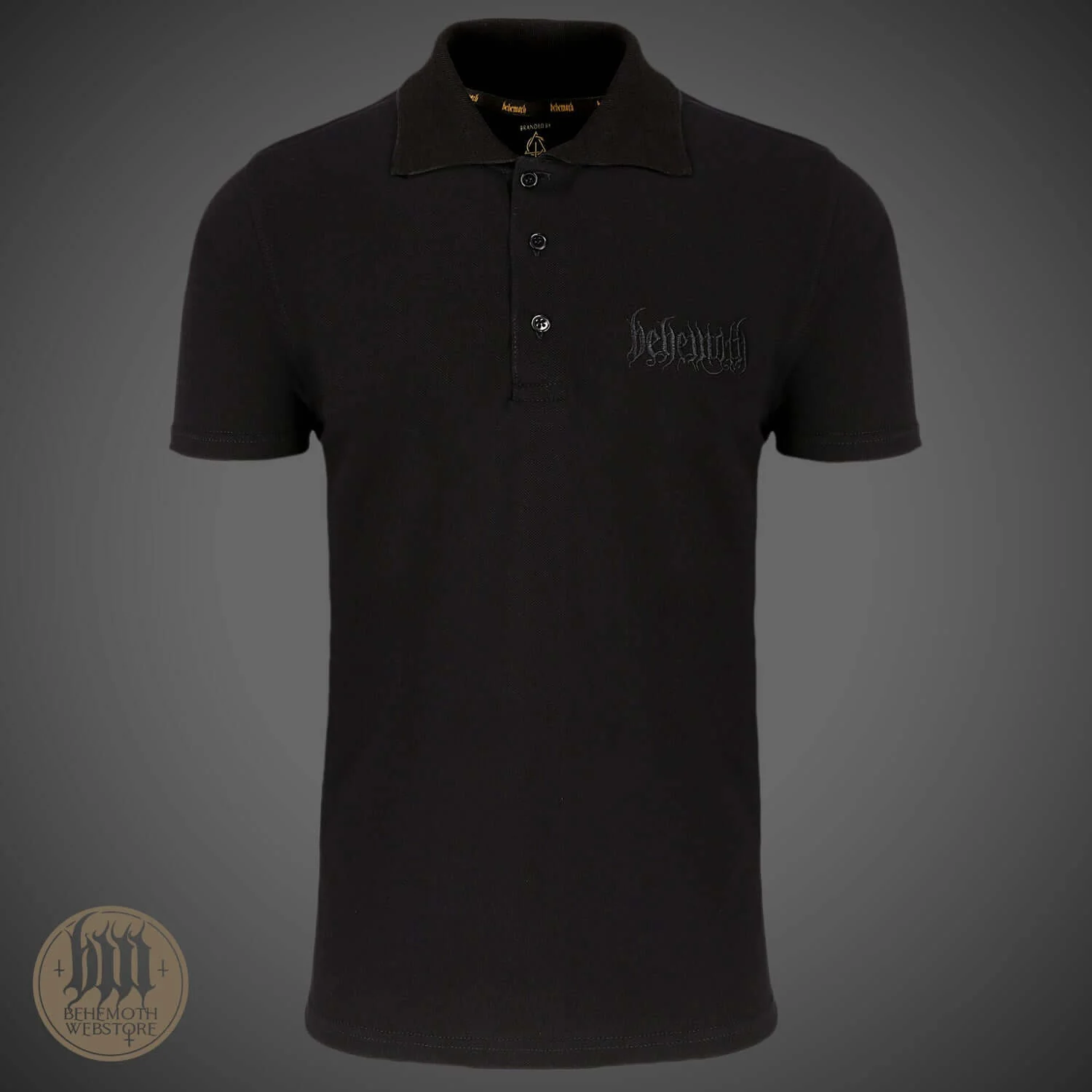 Behemoth 'The Satanist' Blackest Ov The Black polo T-Shirt - Image 4