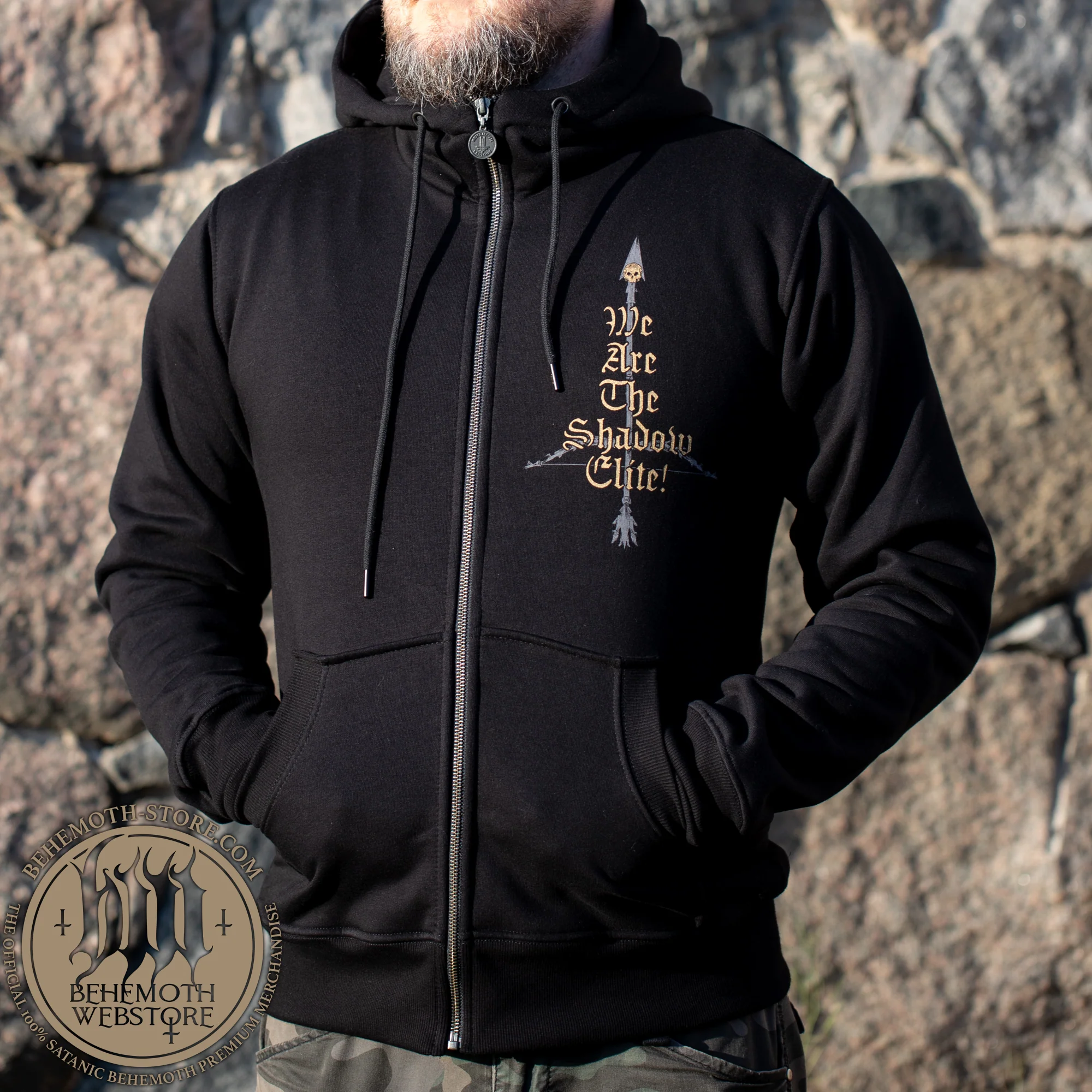 Behemoth 'The Shadow Elite' hooded sweatshirt with zip