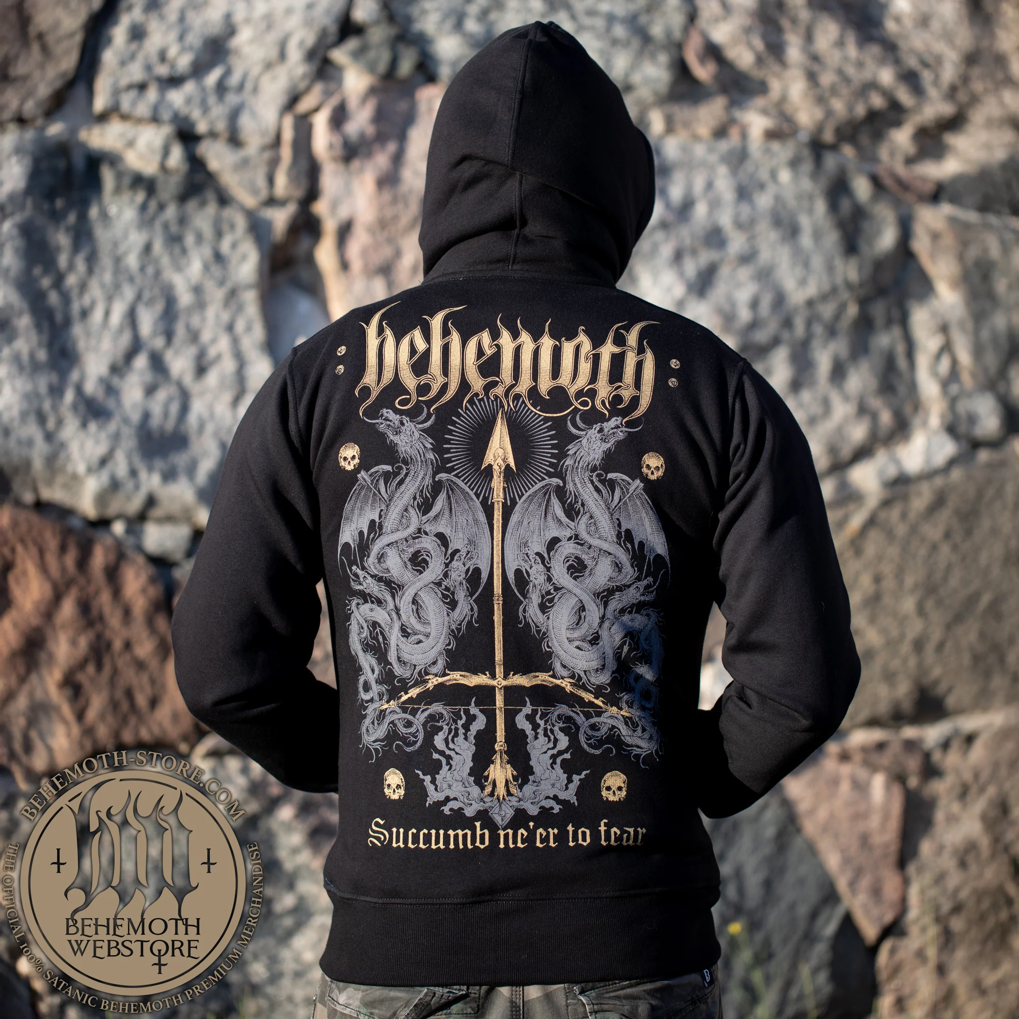 Behemoth 'The Shadow Elite' hooded sweatshirt with zip - Image 2