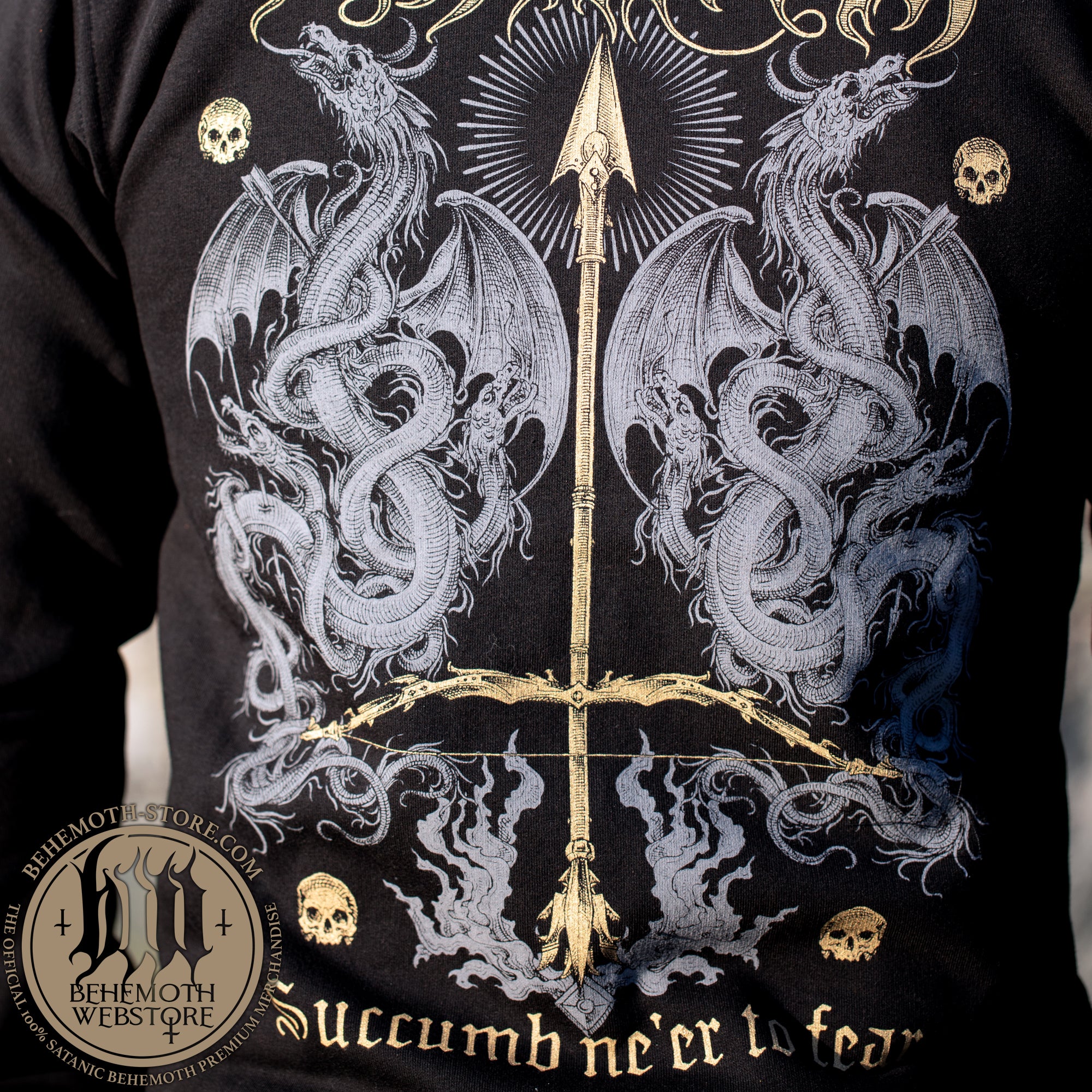 Behemoth 'The Shadow Elite' hooded sweatshirt with zip - Image 3