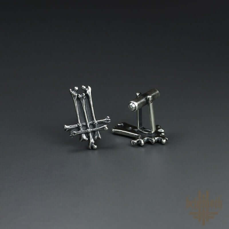 Behemoth 'Trivmviratvs' sterling silver cufflinks - Image 3