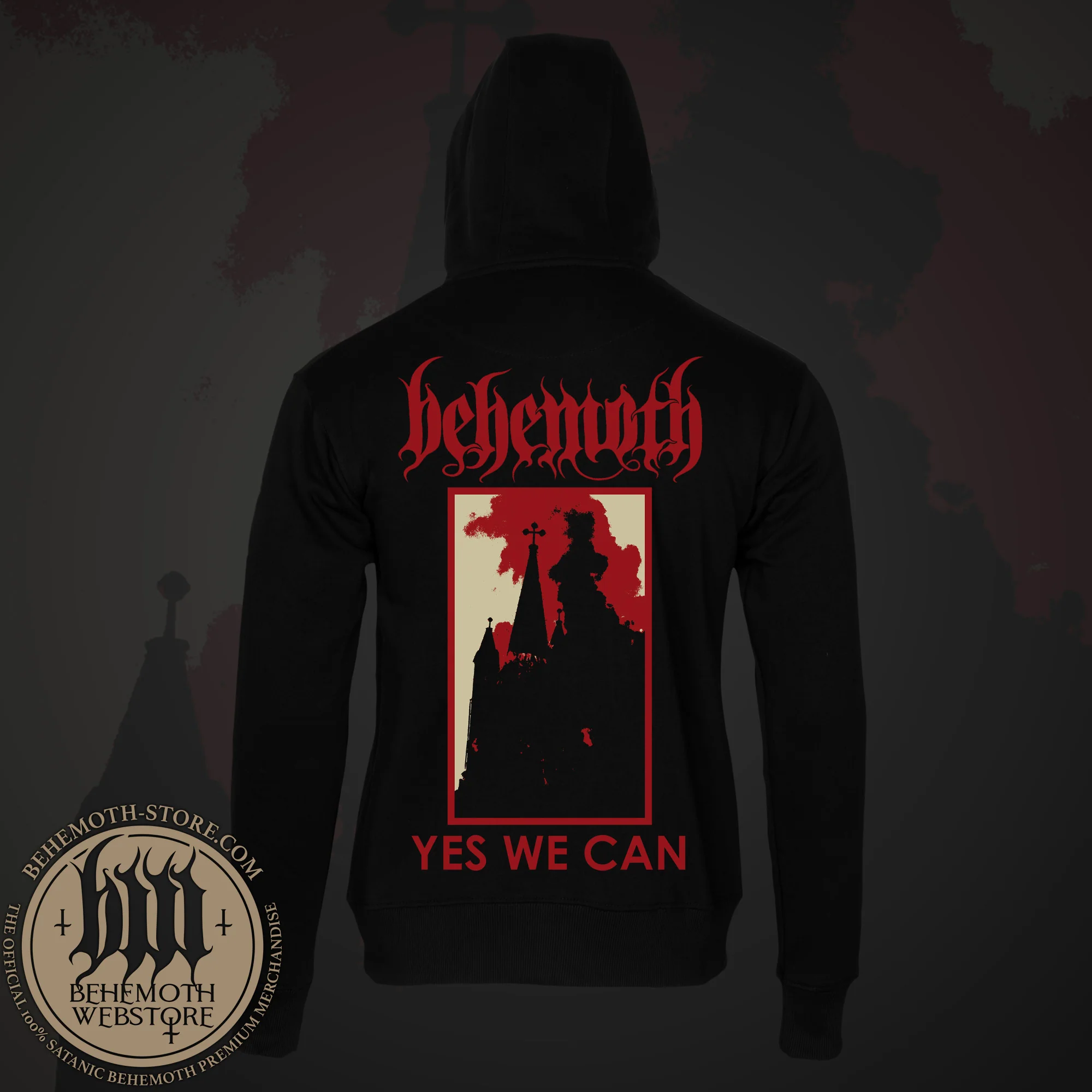 Behemoth 'Yes We Can' hooded sweatshirt with zip - Image 2