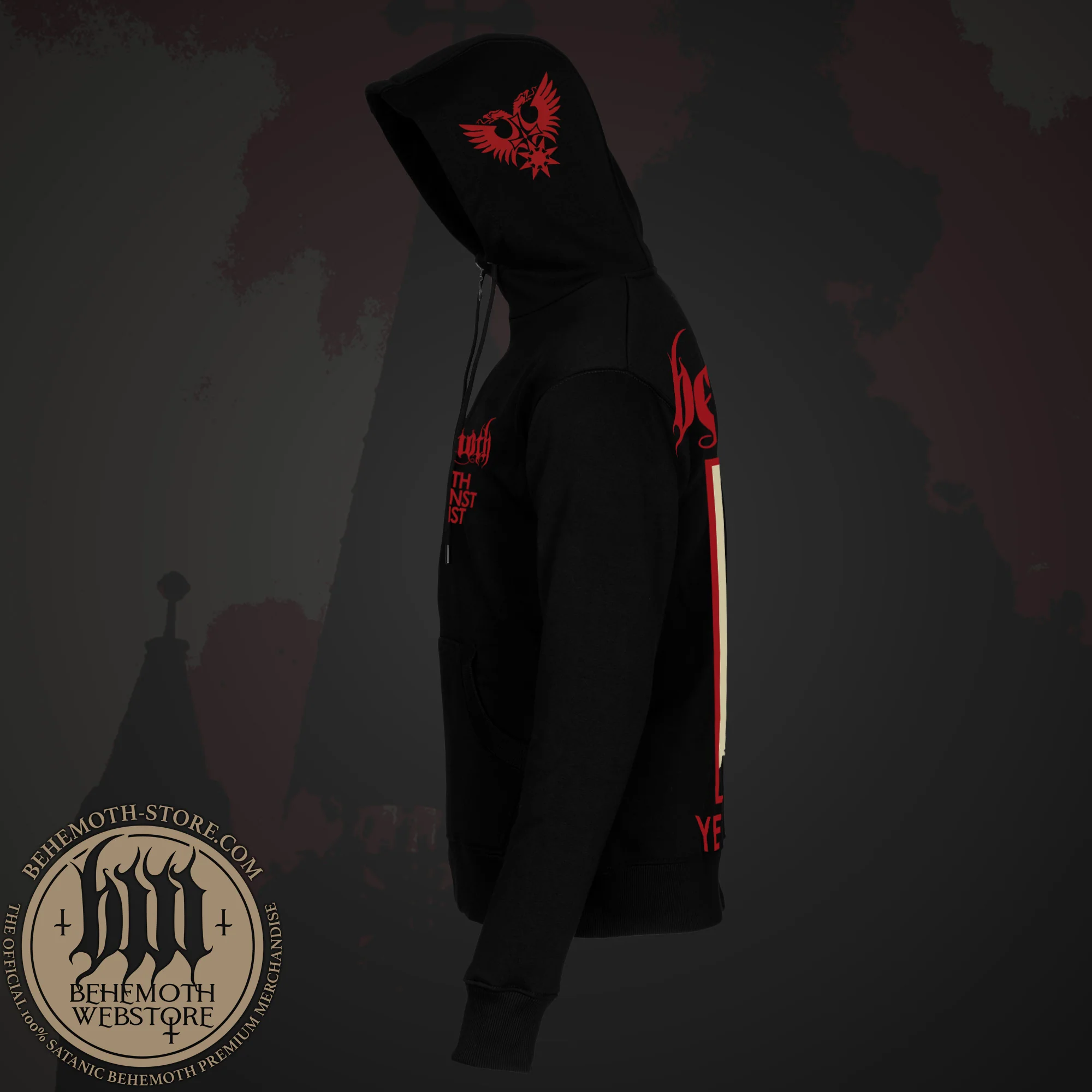 Behemoth 'Yes We Can' hooded sweatshirt with zip - Image 4