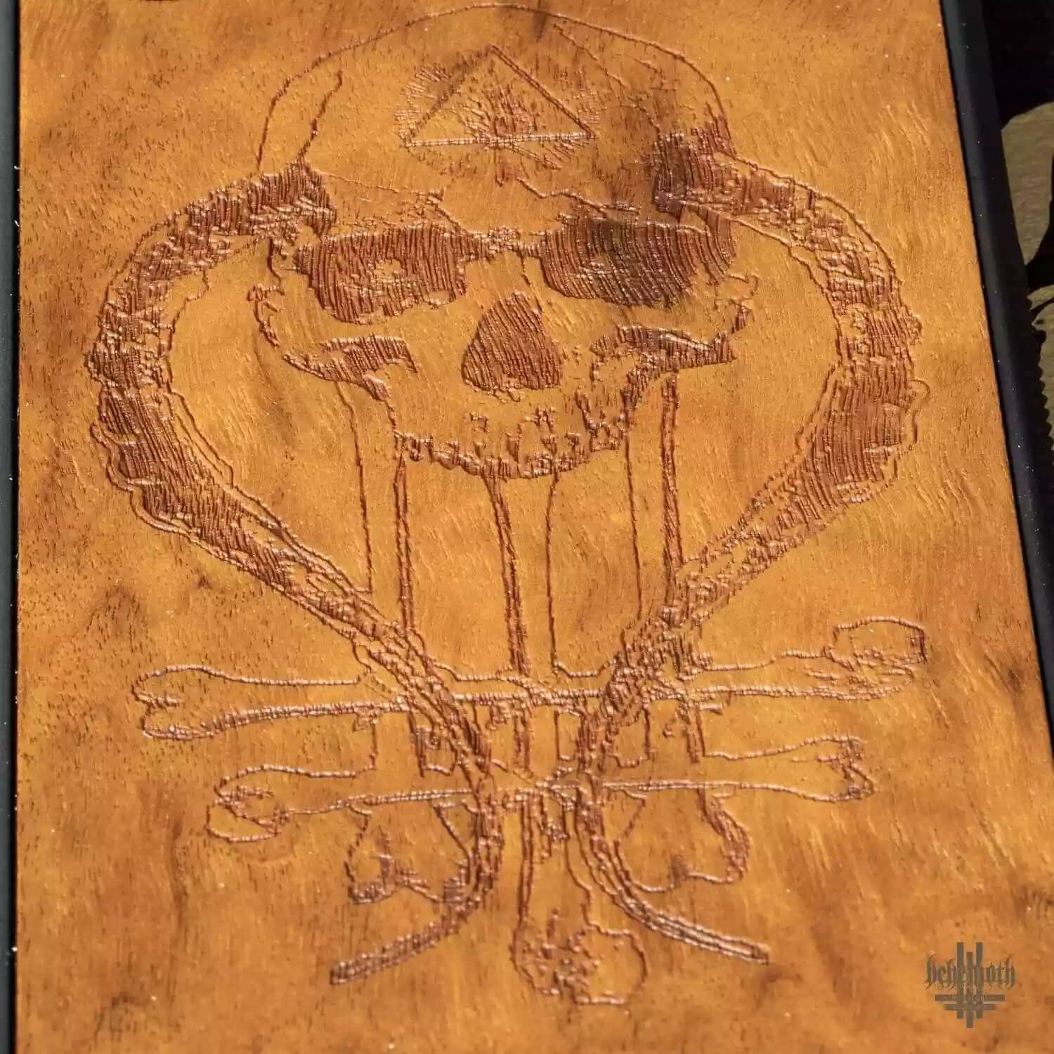 Samsung Galaxy S9+ case with wood finishing and 'In Absentia Dei' logo - Image 2