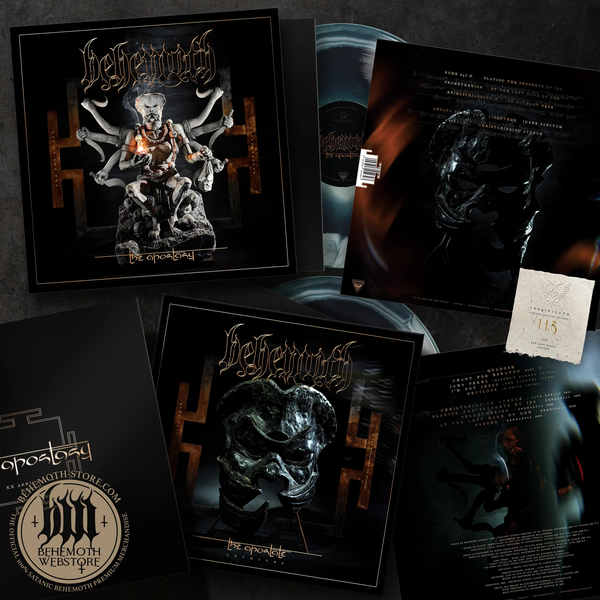 THE APOSTASY – Exclusive Limited 2LP Boxset by Behemoth (Mahakali Ocean, 180g, Signed, Numbered) - Image 3
