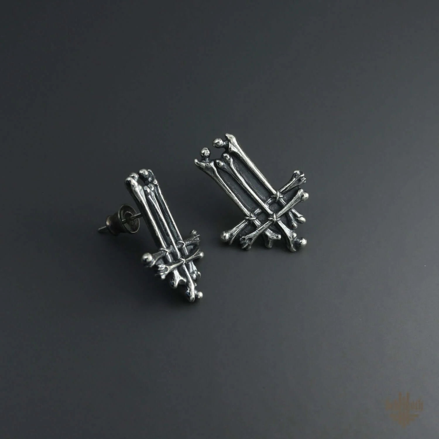 'Trivmviratvs' Behemoth sterling silver earrings (a pair) - Image 3