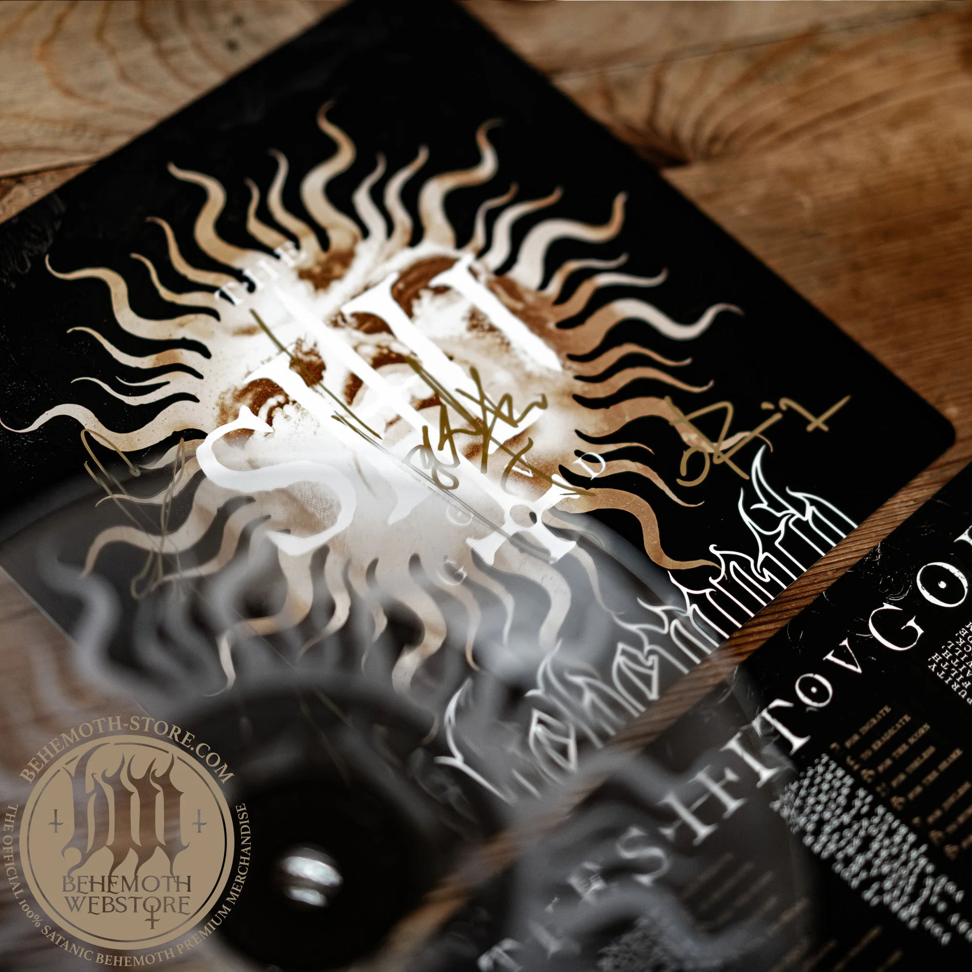 “TSOG” – 7″ Vinyl Single by Behemoth (Transparent, Laser-Etched, Signed, Limited to 350) - Image 3