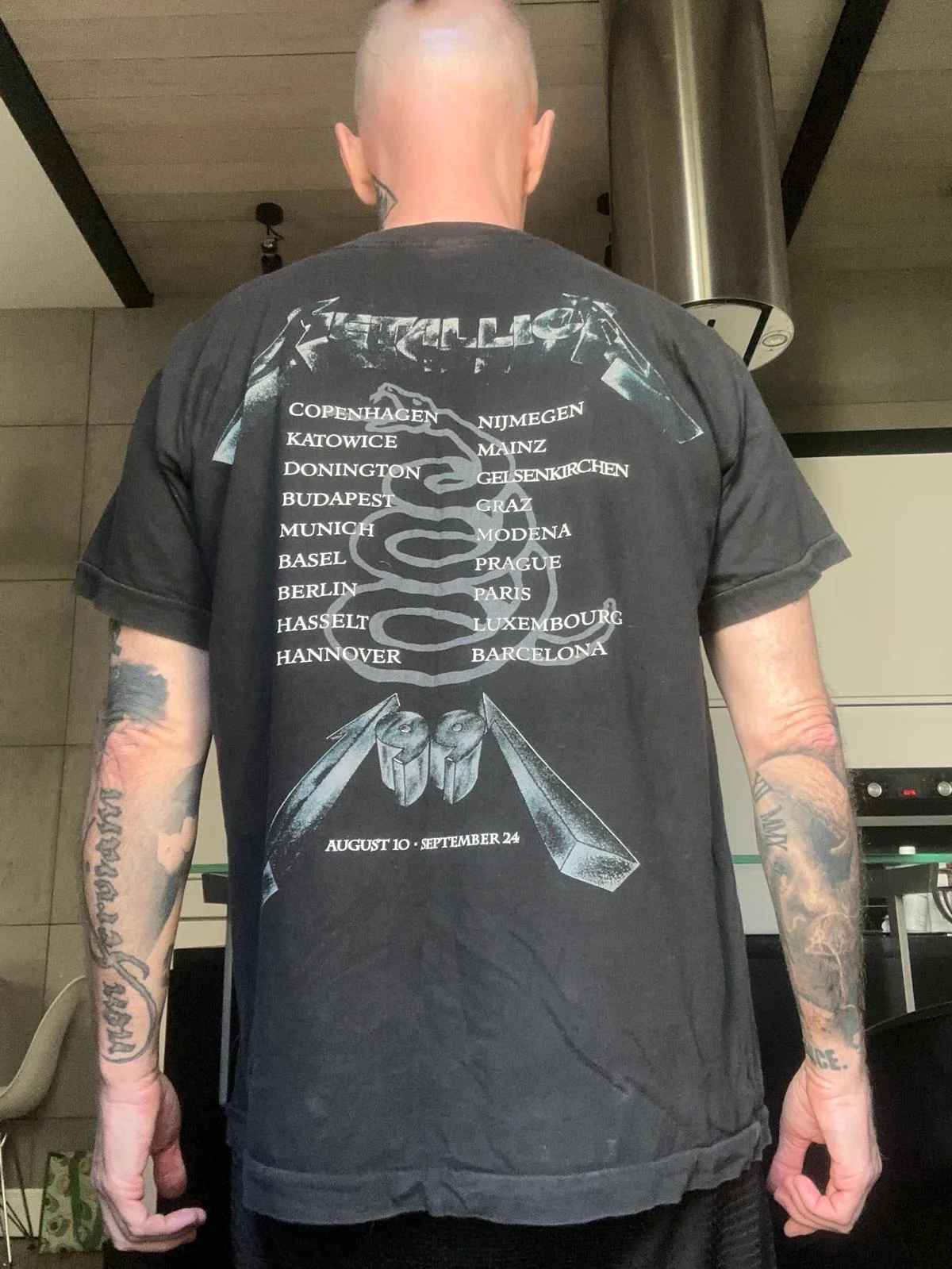 Vintage Hell – METALLICA – Black Album Tour 1991 (T-Shirt) - Image 5