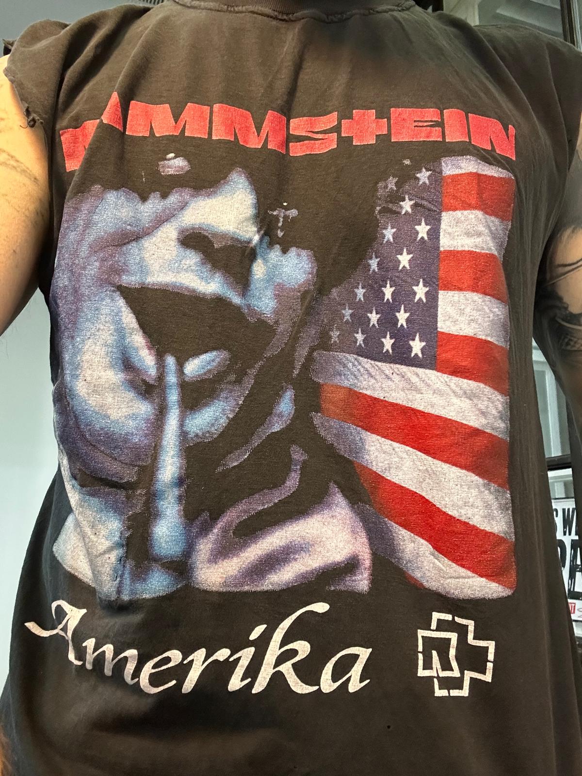Vintage Hell – RAMMSTEIN America vintage shirt cut off! - Image 4